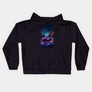 BMW M3 Neon City Kids Hoodie